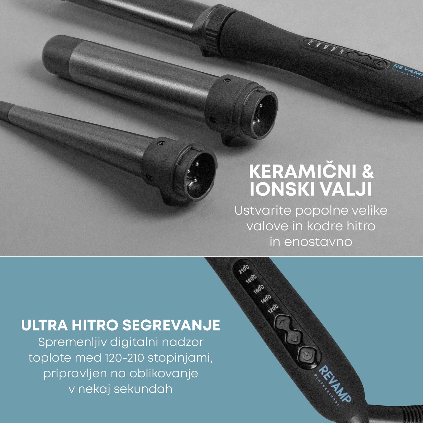 REVAMP PROGLOSS MULTIFORM CURL & WAVES 3in1 WD-1500 OBLIKOVALNIK LAS