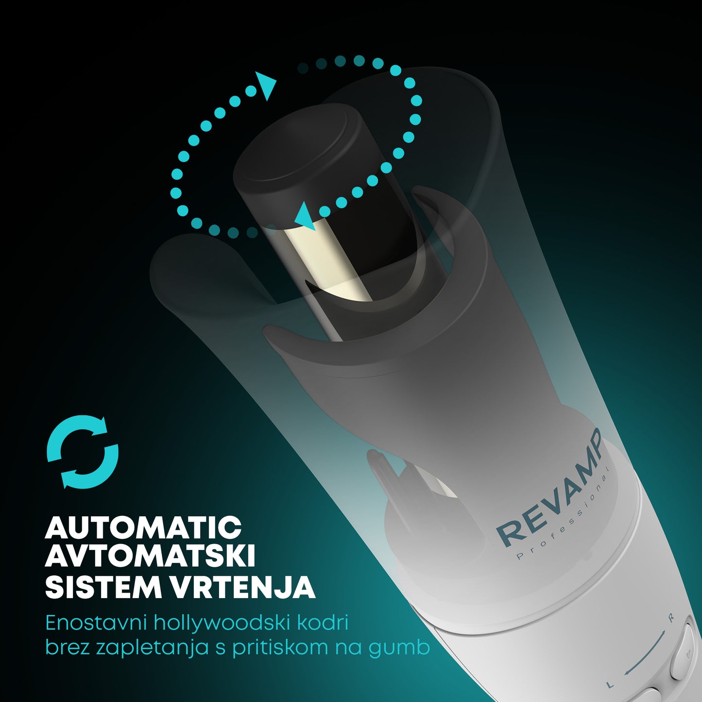 REVAMP PROGLOSS HOLLYWOOD CURL - CL-1850 AVTOMATSKI KODRALNIK - BELE BARVE