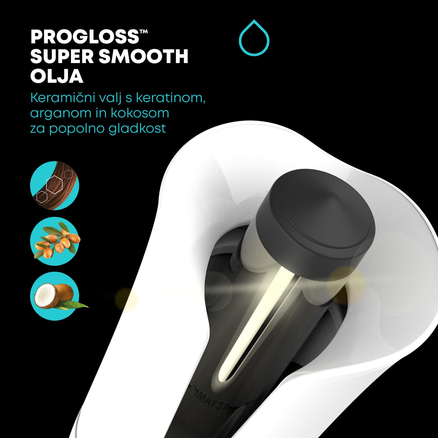 REVAMP PROGLOSS HOLLYWOOD CURL - CL-1850 AVTOMATSKI KODRALNIK - BELE BARVE