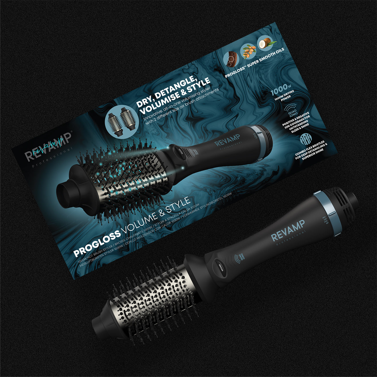 REVAMP PROGLOSS VOLUME & STYLE HOT BRUSH STYLER DR-2500 KRTAČA ZA SUŠENJE LAS