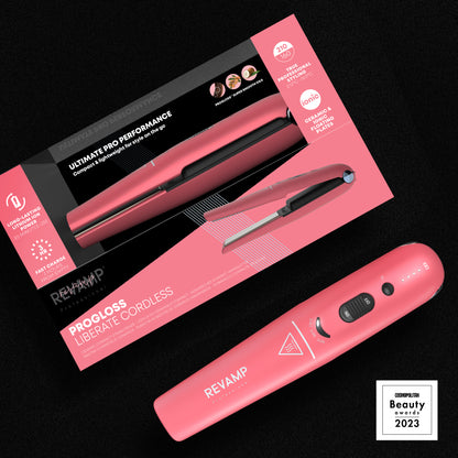 REVAMP PROGLOSS LIBERATE CORDLESS COMPACT ST-1700 BREZŽIČNI LIKALNIK ZA LASE - ROZA BARVE