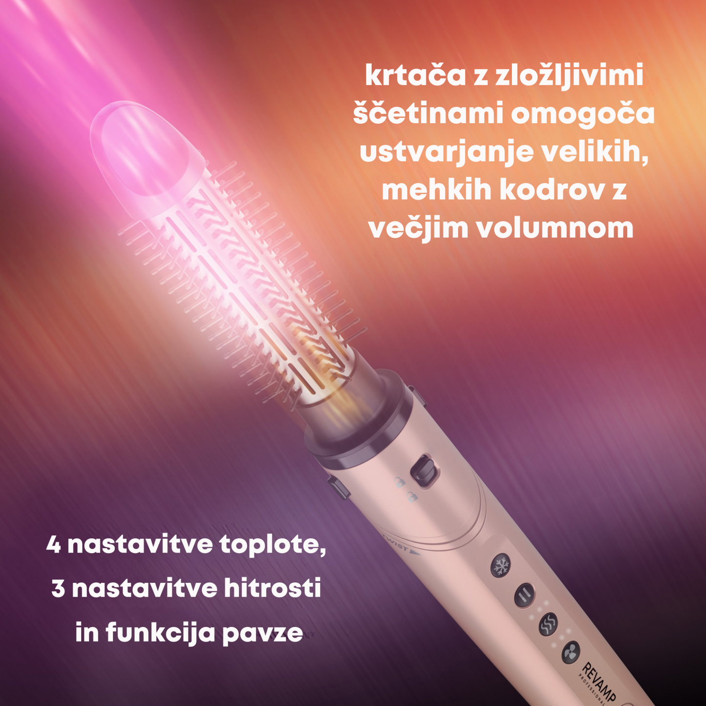 REVAMP Dynamic Radiance Pro DR-2850GD 7-v-1 sušilnik in oblikovalec las
