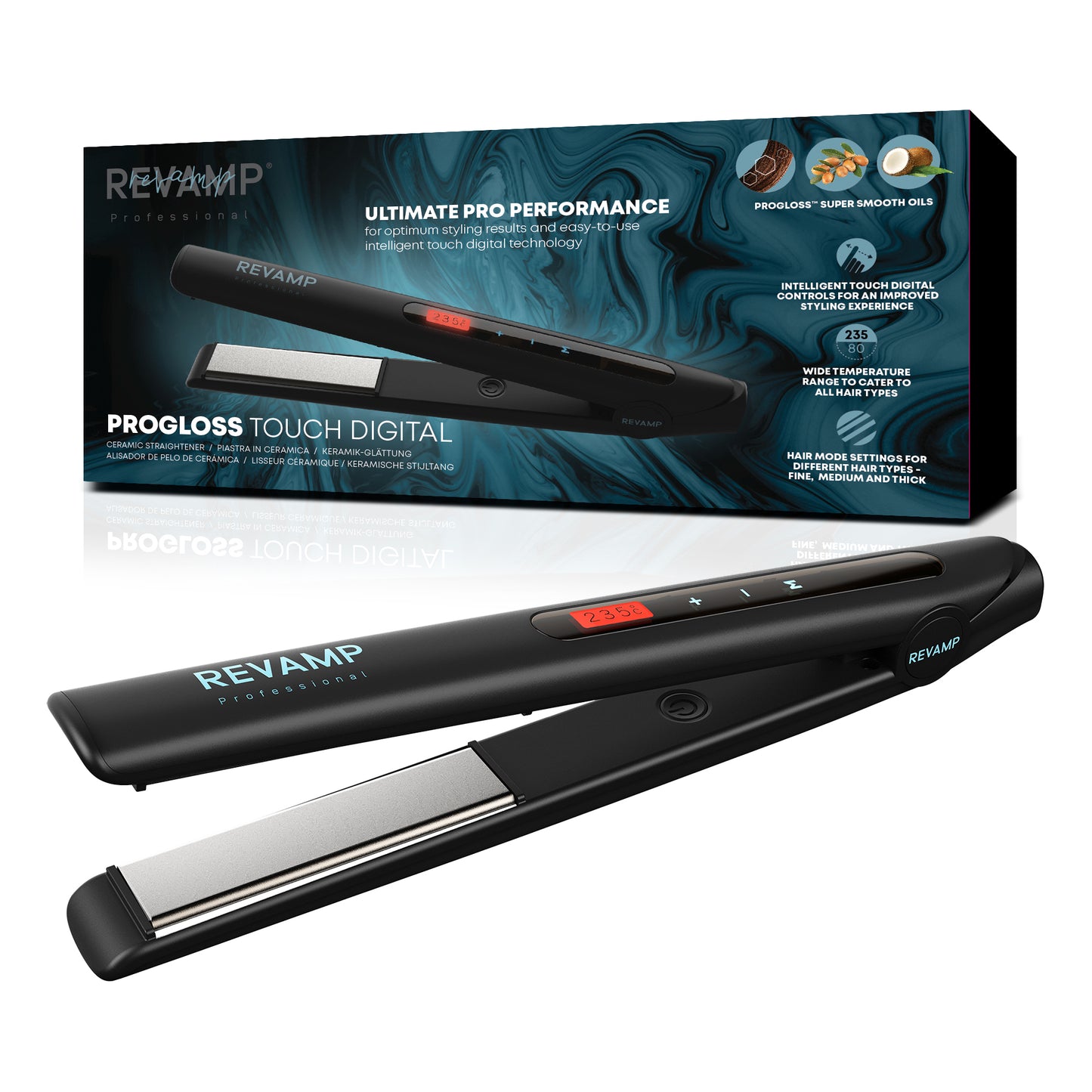 REVAMP Progloss Touch Digital Ceramic ST-1500 Hair Straightener likalnik za lase