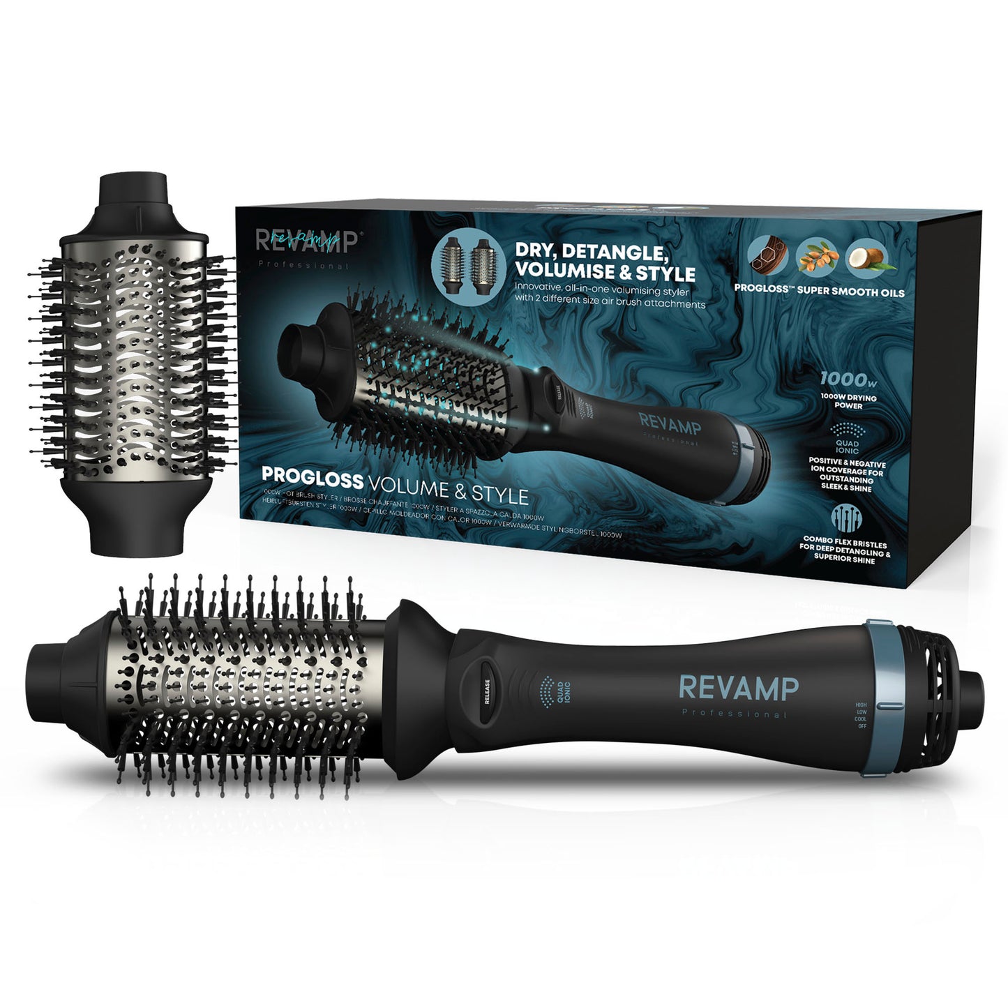 REVAMP Progloss Volume & Style Hot Brush Styler DR-2500 krtača za lase